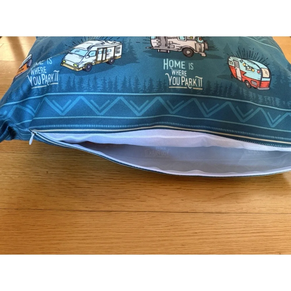 Wilcor RV Camper Throw Pillow Home Us Where You Park It
